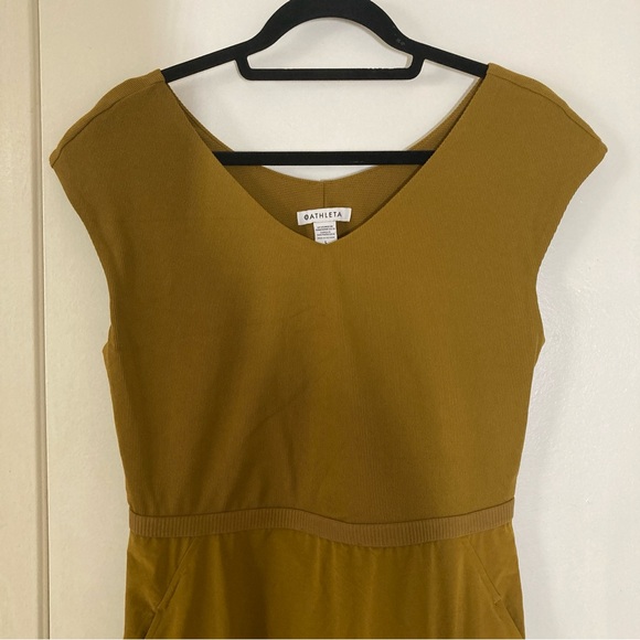 Athleta's Ryder Dress, Large, mustard - Picture 5 of 6